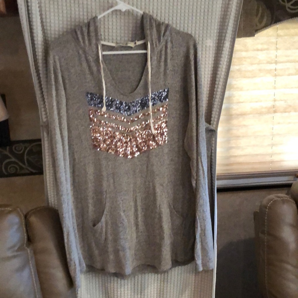 Size XL gray hoodie sweatshirt